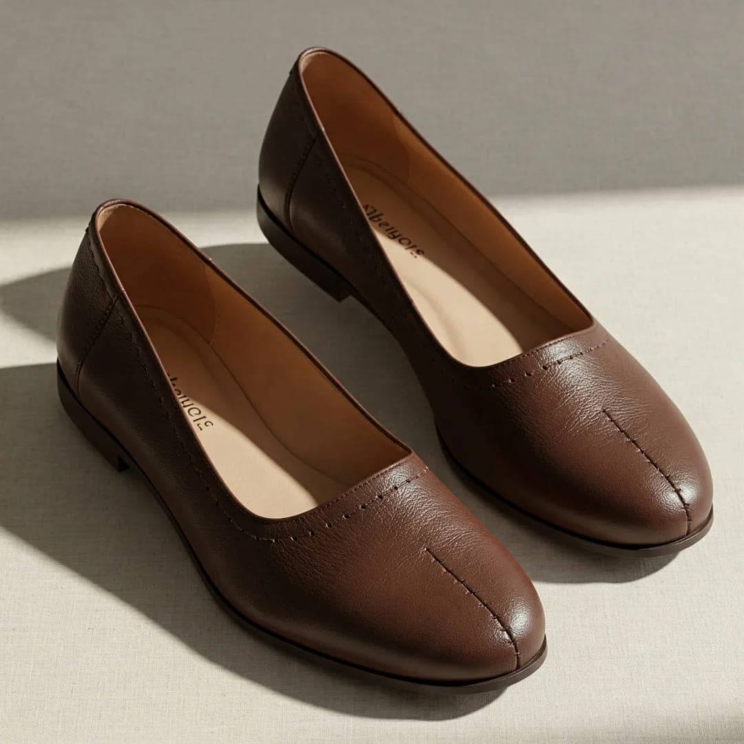 flat leather shoe
